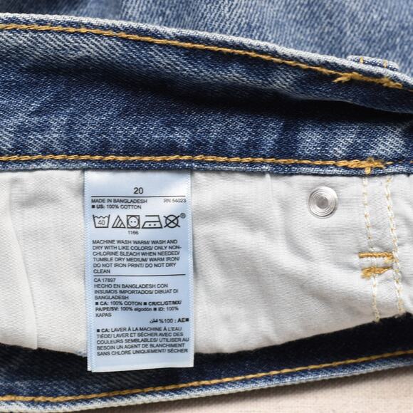 NEW Old Navy Women's Slouchy Straight Jeans High Rise Cotton Blend Blue Size 20 - Picture 8 of 8